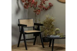 WOOOD Karmstoler-Spisestol Gunn Svart,Beige