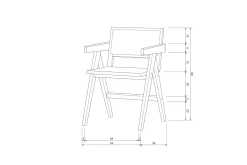 WOOOD Karmstoler-Spisestol Gunn Svart,Beige