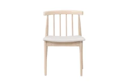 Spisestoler & Kjøkkenstoler-Spisestol uten armlener Peach Flora spisestol - -ben / Beige stoff Hvitvasket Whitewash