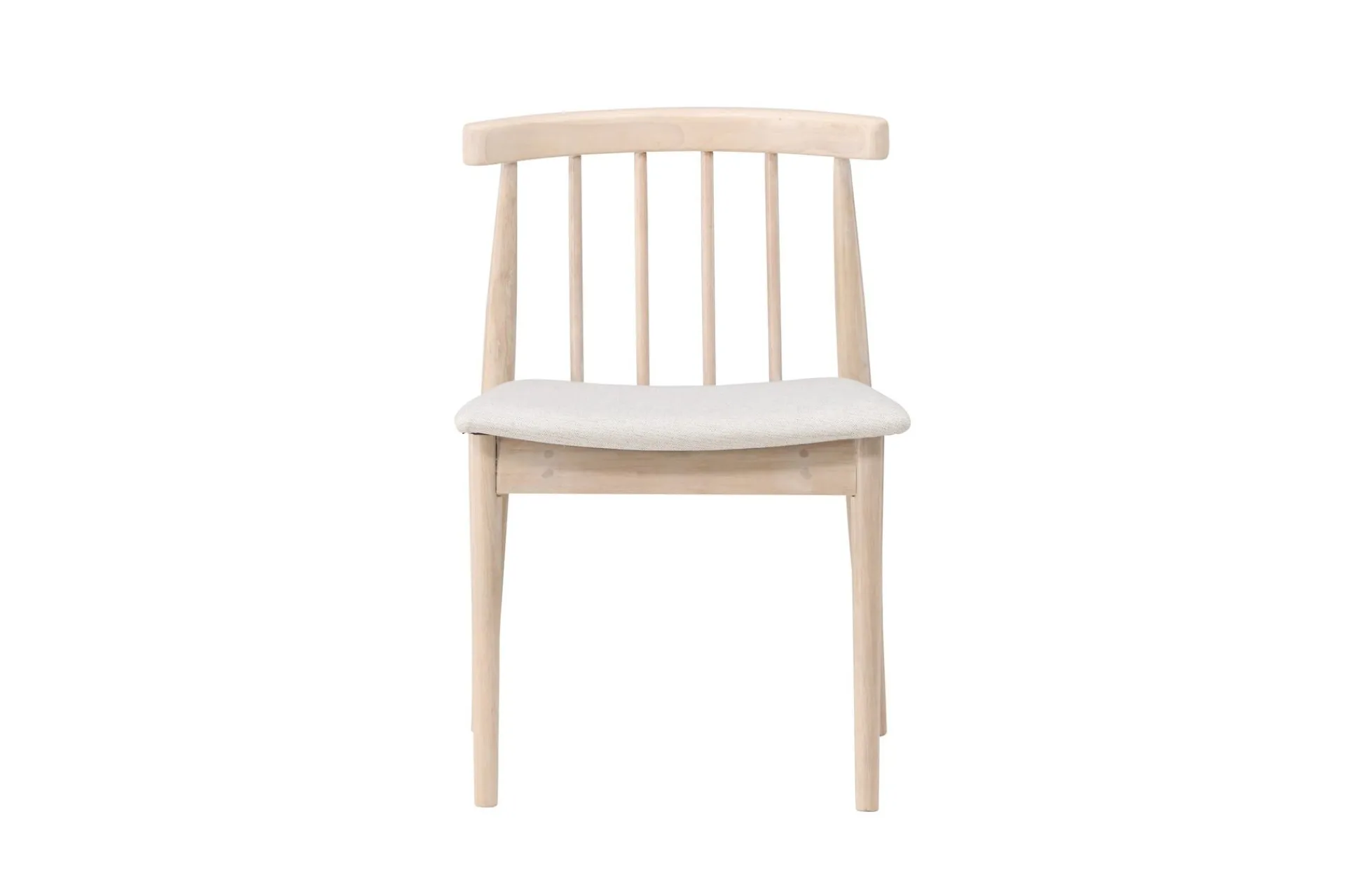 Spisestoler & Kjøkkenstoler-Spisestol uten armlener Peach Flora spisestol - -ben / Beige stoff Hvitvasket Whitewash