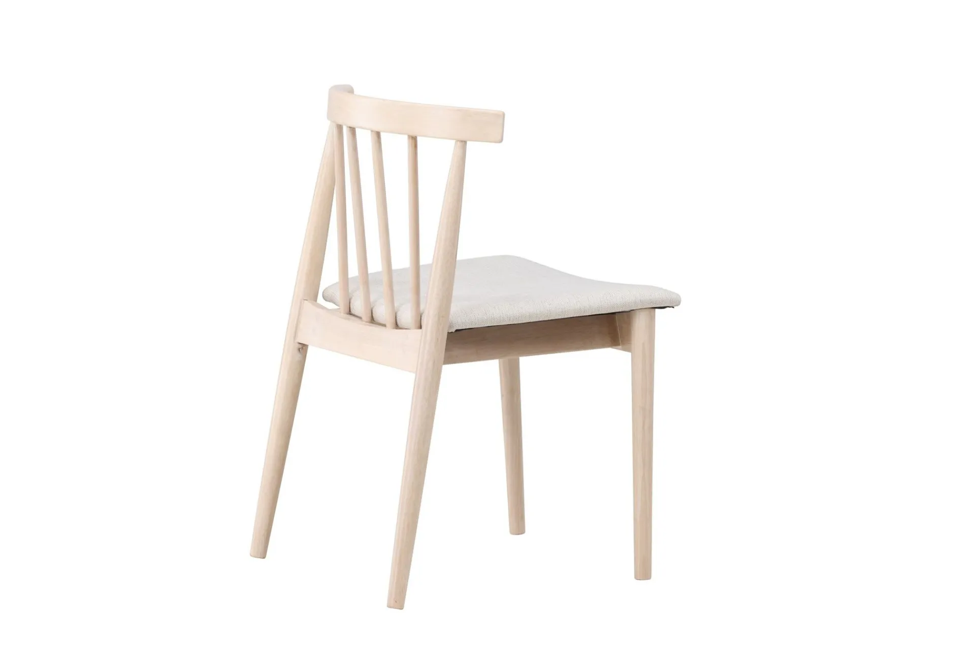 Spisestoler & Kjøkkenstoler-Spisestol uten armlener Peach Flora spisestol - -ben / Beige stoff Hvitvasket Whitewash