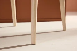 Spisestoler & Kjøkkenstoler-Spisestol uten armlener Peach Flora spisestol - -ben / Beige stoff Hvitvasket Whitewash