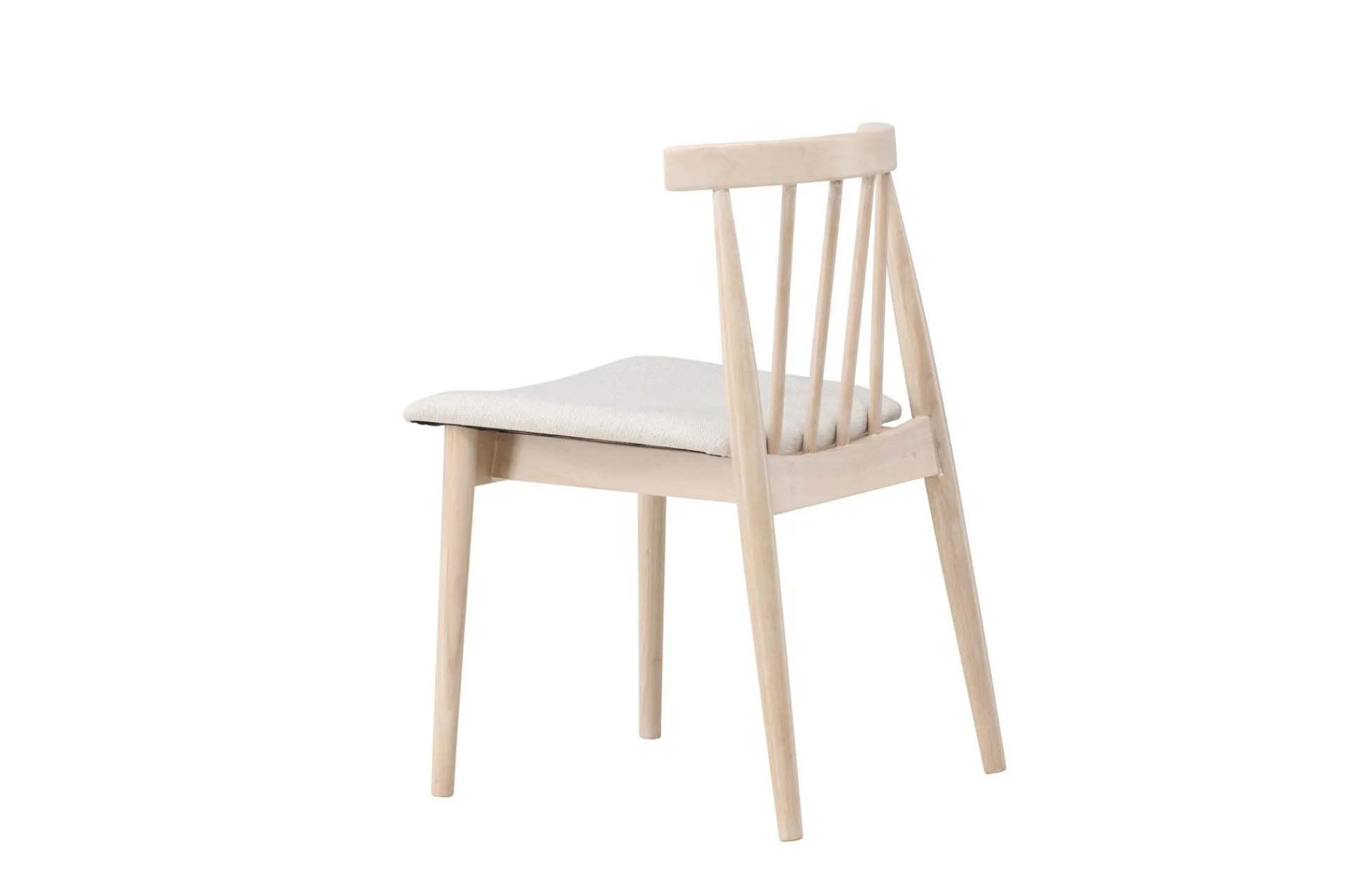 Spisestoler & Kjøkkenstoler-Spisestol uten armlener Peach Flora spisestol - -ben / Beige stoff Hvitvasket Whitewash