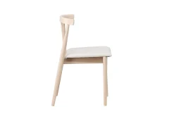 Spisestoler & Kjøkkenstoler-Spisestol uten armlener Peach Flora spisestol - -ben / Beige stoff Hvitvasket Whitewash