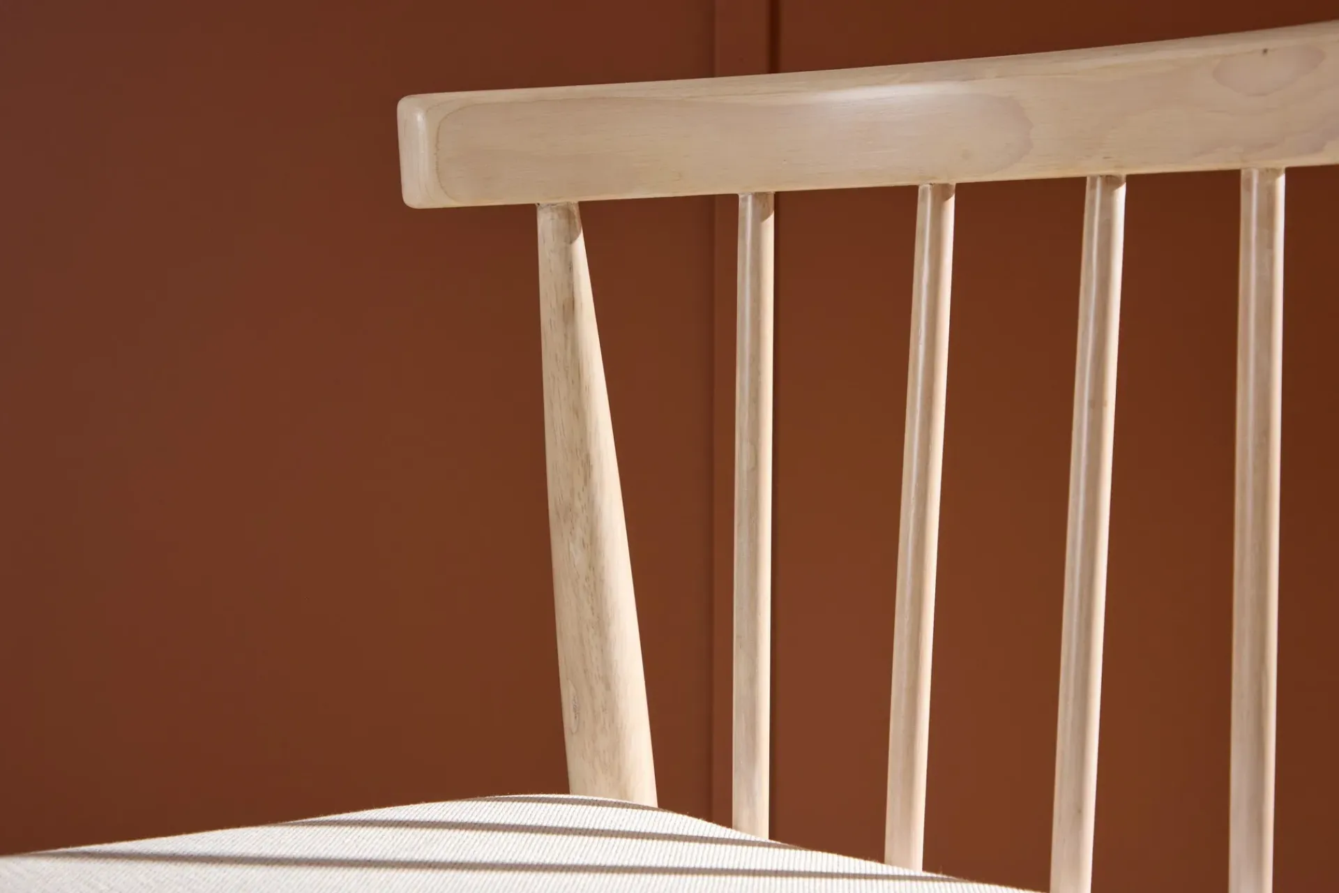 Spisestoler & Kjøkkenstoler-Spisestol uten armlener Peach Flora spisestol - -ben / Beige stoff Hvitvasket Whitewash
