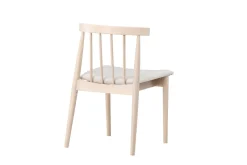 Spisestoler & Kjøkkenstoler-Spisestol uten armlener Peach Flora spisestol - -ben / Beige stoff Hvitvasket Whitewash