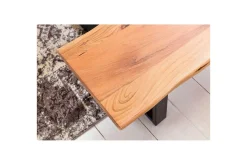Wohnling Spisestuebenk Heltre tre kant med metallben landstil Uten ryggstøtte, 160 cm