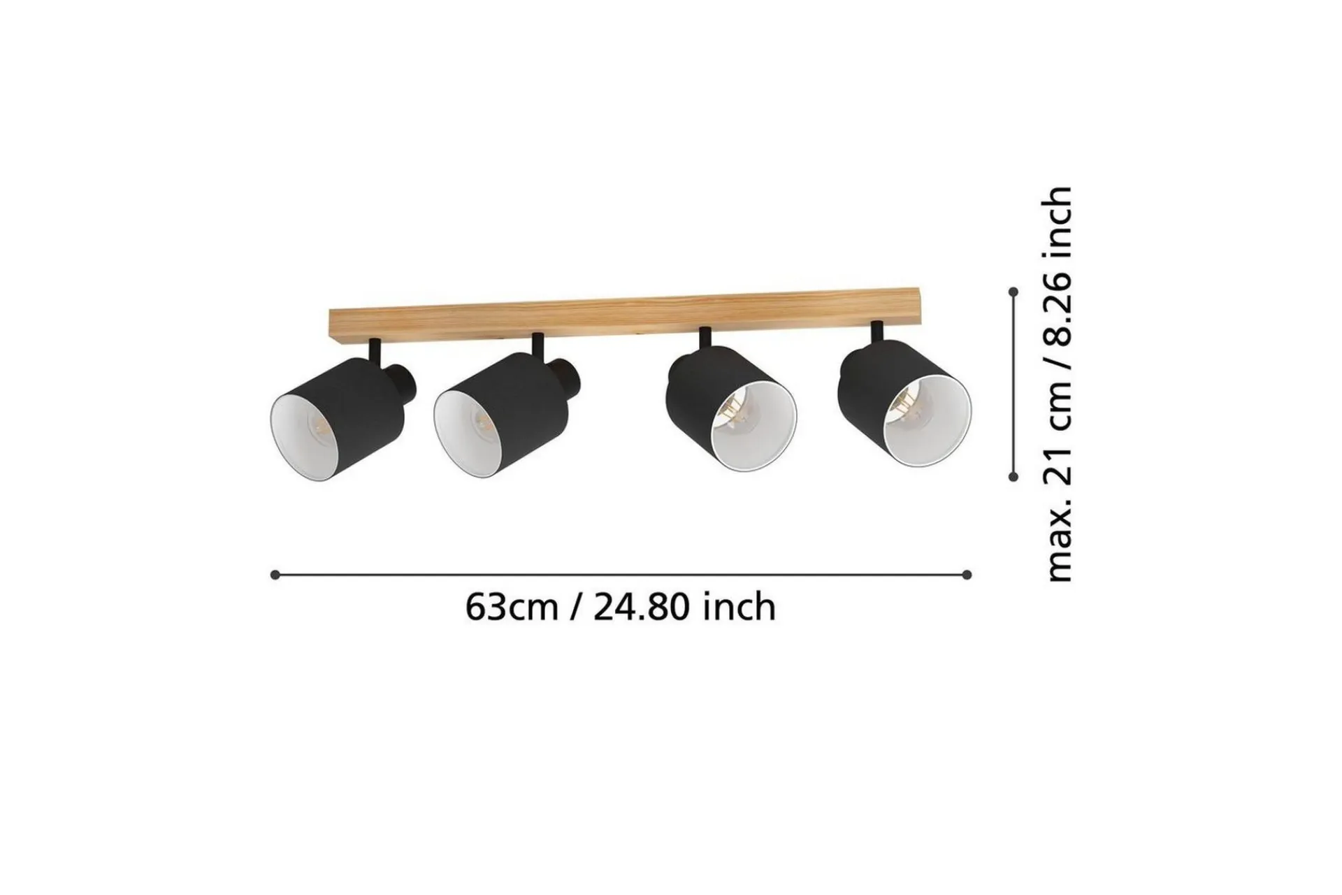 Eglo Spotlights & Downlights-Spotlight Batallas med 4 lamper Svart,Hvit,Brun