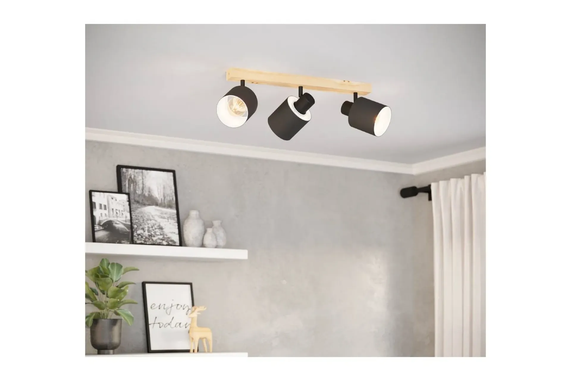 Eglo Spotlights & Downlights-Spotlight Batallas med 3 Lamper Svart,Brun