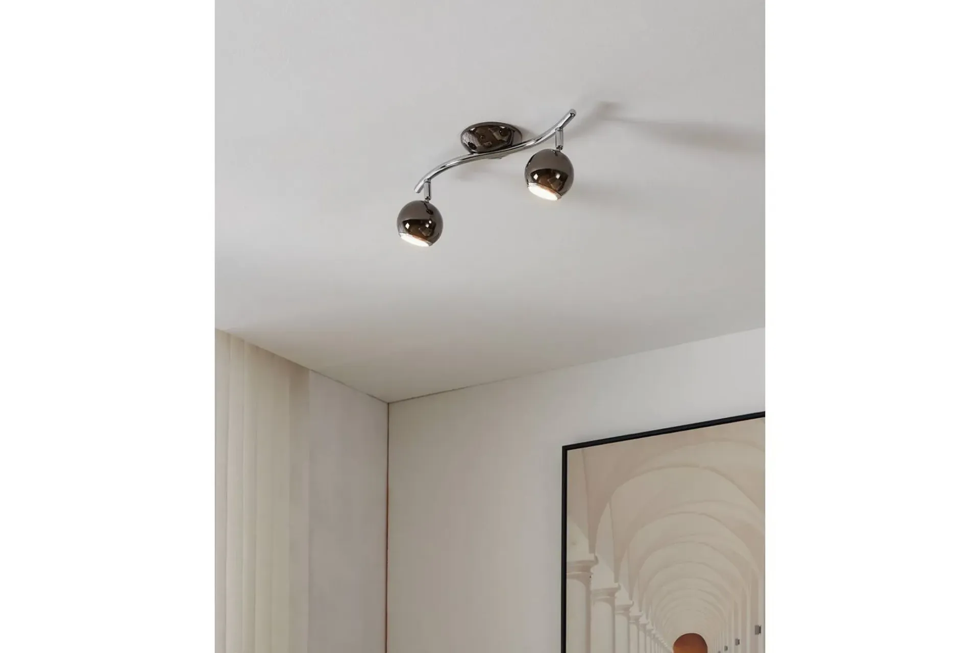 Eglo Spotlight Bimeda med 2 Lamper Nikkel-Nero, Krom