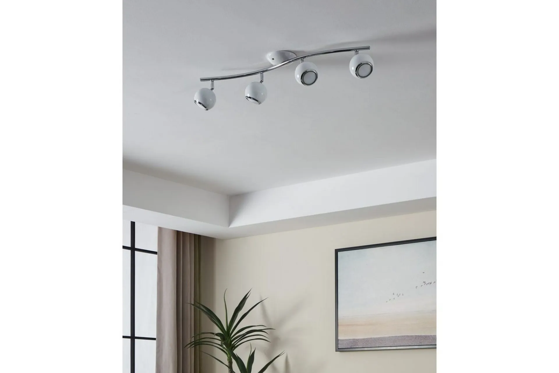 Eglo Led-Belysning|Spotlights & Downlights-Spotlight Bimeda med 4 Lamper Hvit, Krom Hvit,Krom