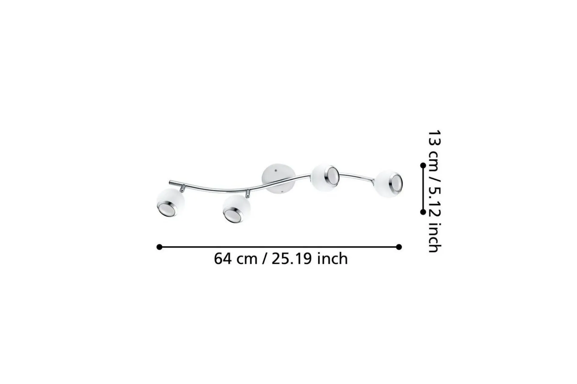 Eglo Led-Belysning|Spotlights & Downlights-Spotlight Bimeda med 4 Lamper Hvit, Krom Hvit,Krom