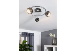 Eglo Led-Belysning|Spotlights & Downlights-Spotlight Bimeda med 3 Lamper Nikkel-Nero, Krom Grey,Krom