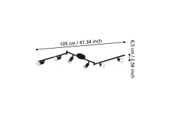 Eglo Led-Belysning|Spotlights & Downlights-Spotlight Buzz-LED med 6 lamper Svart