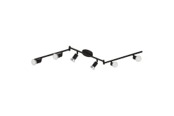 Eglo Led-Belysning|Spotlights & Downlights-Spotlight Buzz-LED med 6 lamper Svart