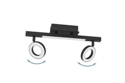 Eglo Led-Belysning|Spotlights & Downlights-Spotlight Cardillio 2 med 2 Lamper Svart