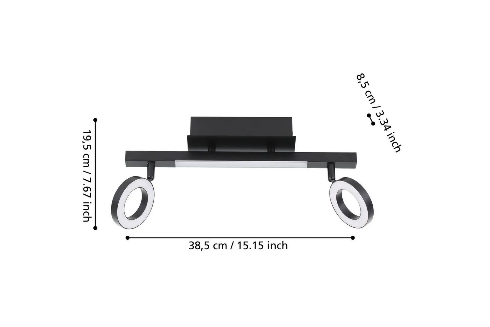 Eglo Led-Belysning|Spotlights & Downlights-Spotlight Cardillio 2 med 2 Lamper Svart