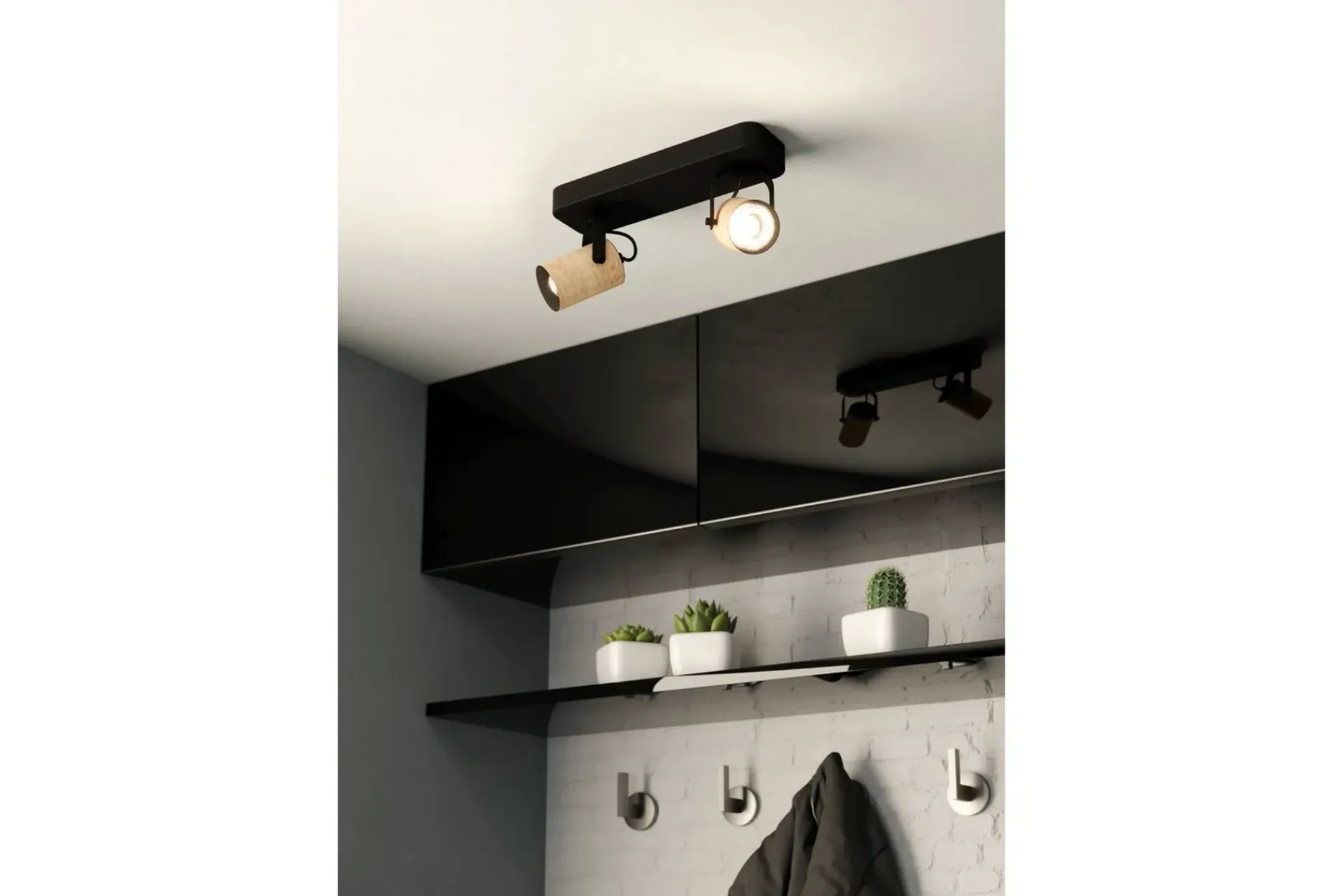 Eglo Led-Belysning|Spotlights & Downlights-Spotlight Cayuca med 2 lamper Svart,Brun