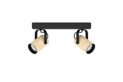 Eglo Led-Belysning|Spotlights & Downlights-Spotlight Cayuca med 2 lamper Svart,Brun