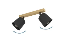 Eglo Spotlights & Downlights-Spotlight Cotorro med 2 Lamper Brun,Svart
