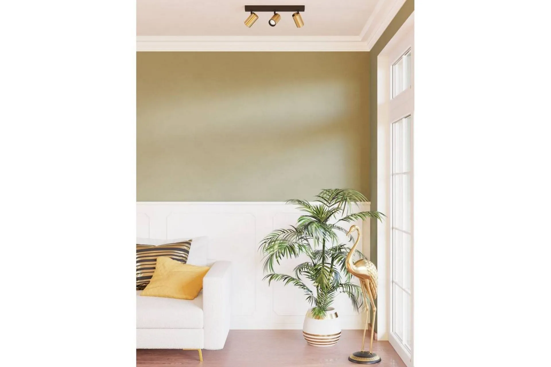 Spotlight Eglo Cumaribo Svart/Messing 3 lamper