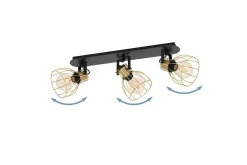 Eglo Spotlights & Downlights-Spotlight Sambatello med 3 lamper Svart,Messing