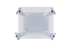 Eglo Baderomslampe Tak-Spotlight Tamara 1 Kvadrat Hvit, Krom Hvit,Krom