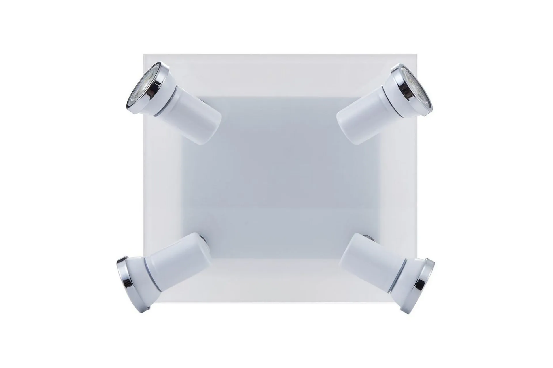 Eglo Baderomslampe Tak-Spotlight Tamara 1 Kvadrat Hvit, Krom Hvit,Krom