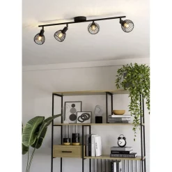 Spotlights & Downlights-Spotlight Sonnino med 4 lamper Svart