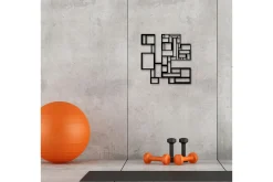 Skilt-Squares Metal Decor Veggdekor Svart