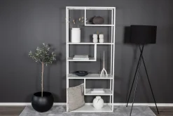 Venture Home Bokhylle-Staal Bokhylle Hvit