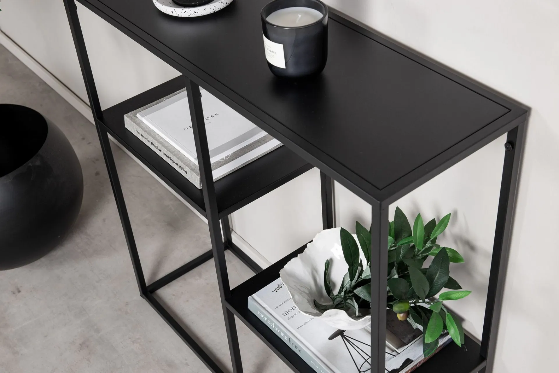 Venture Home Avlastningsbord-Staal Sidebord Svart