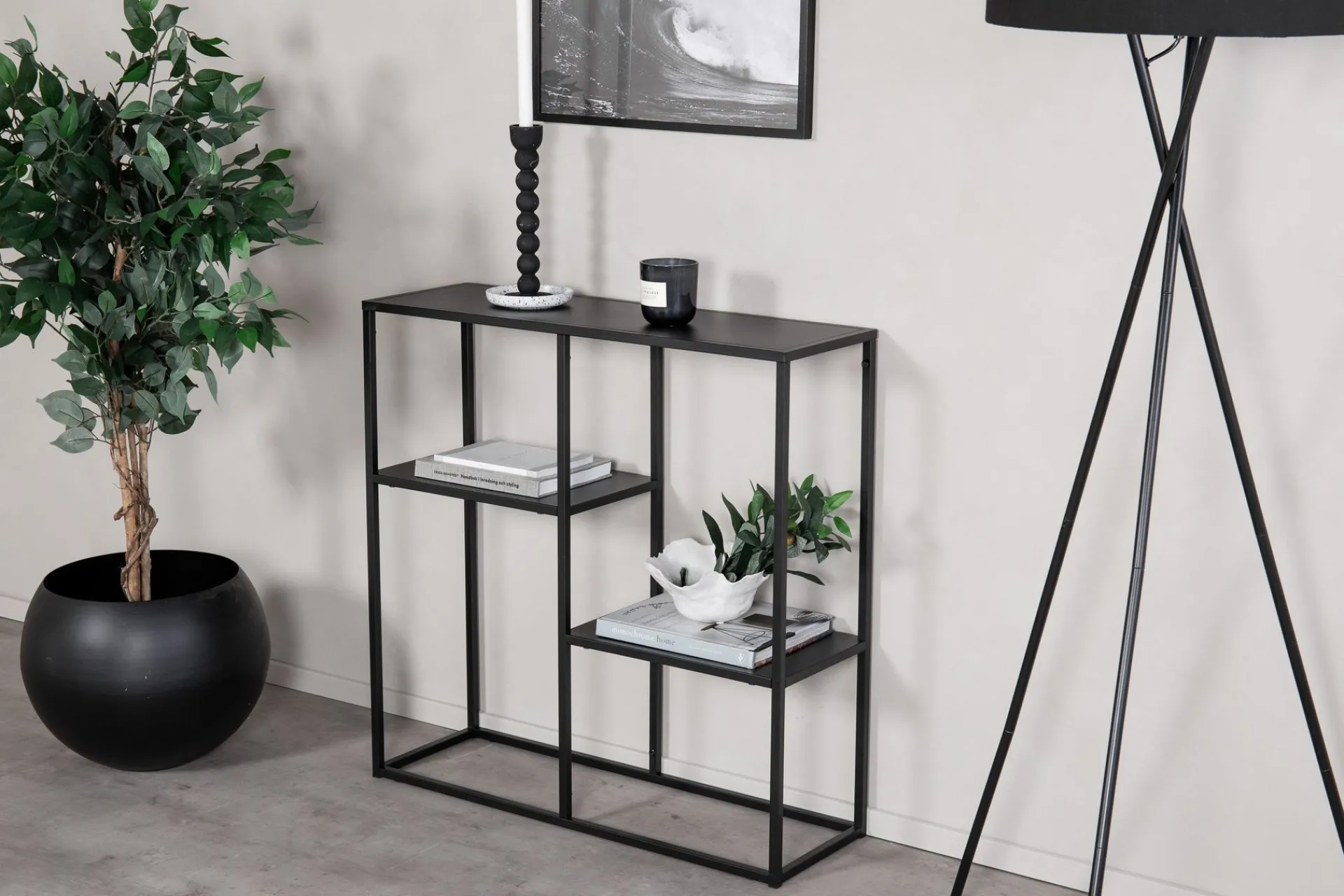 Venture Home Avlastningsbord-Staal Sidebord Svart