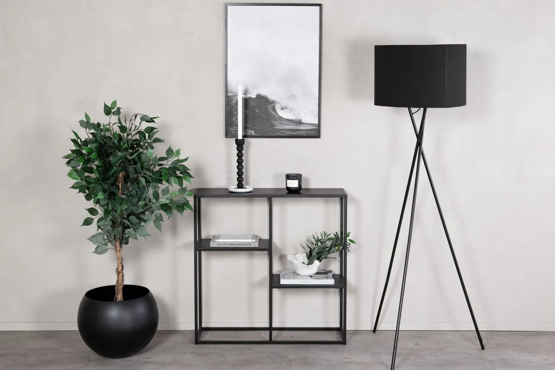 Venture Home Avlastningsbord-Staal Sidebord Svart