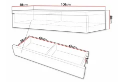 Sminkebord & Toalettbord-Staffin Sminkespeil 100x38 cm Svart