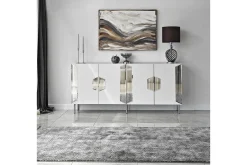 Sideboard & Skjenker-Stedum Konsollbord 180 cm Hvit,Sølv