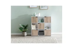 Wohnling Sideboard & Skjenker-Stående hylle Massa Melaminbelagt Sponplate med Oppbevaringsplass 5 Dører Moderne Hvit