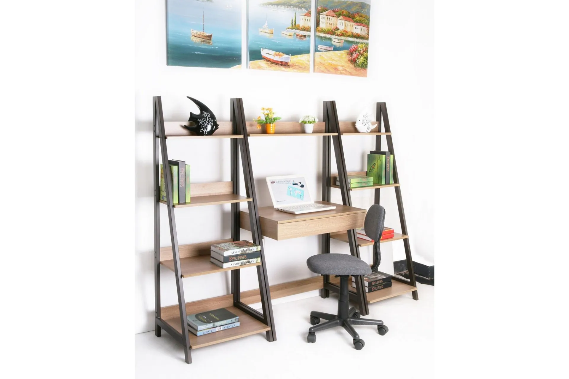 Stepan Skrivebord 74 cm med Oppbevaringshylle