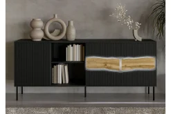Sideboard & Skjenker-Stintino Skjenk 190x40 cm Svart,Brun