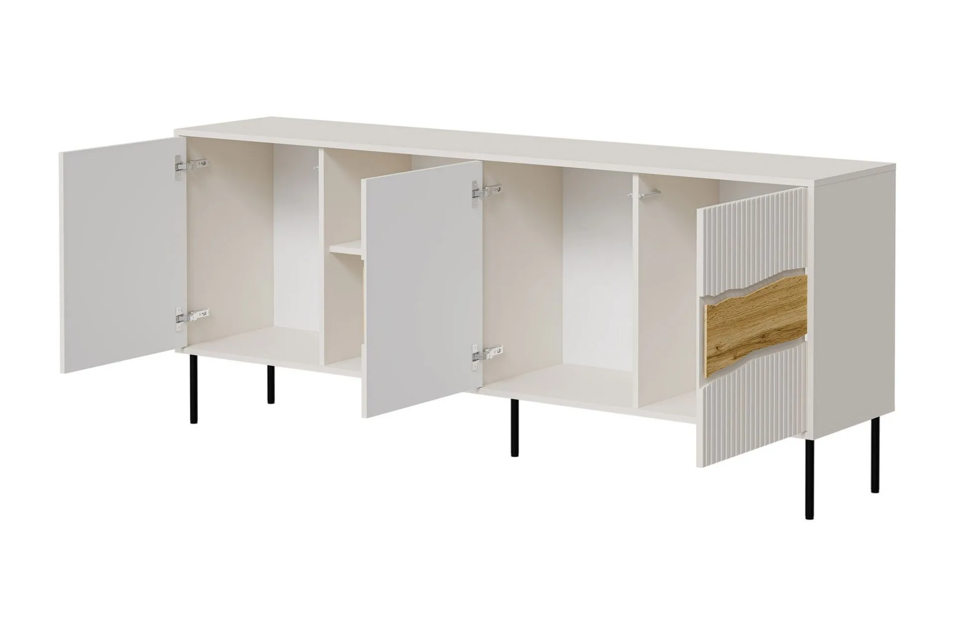 Sideboard & Skjenker-Stintino Skjenk 190x40 cm Svart,Brun