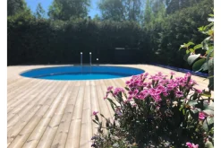 Planet Pool Stålveggbasseng Premium Rund 3,5x1,5m Innebygd L:Carrara 0.