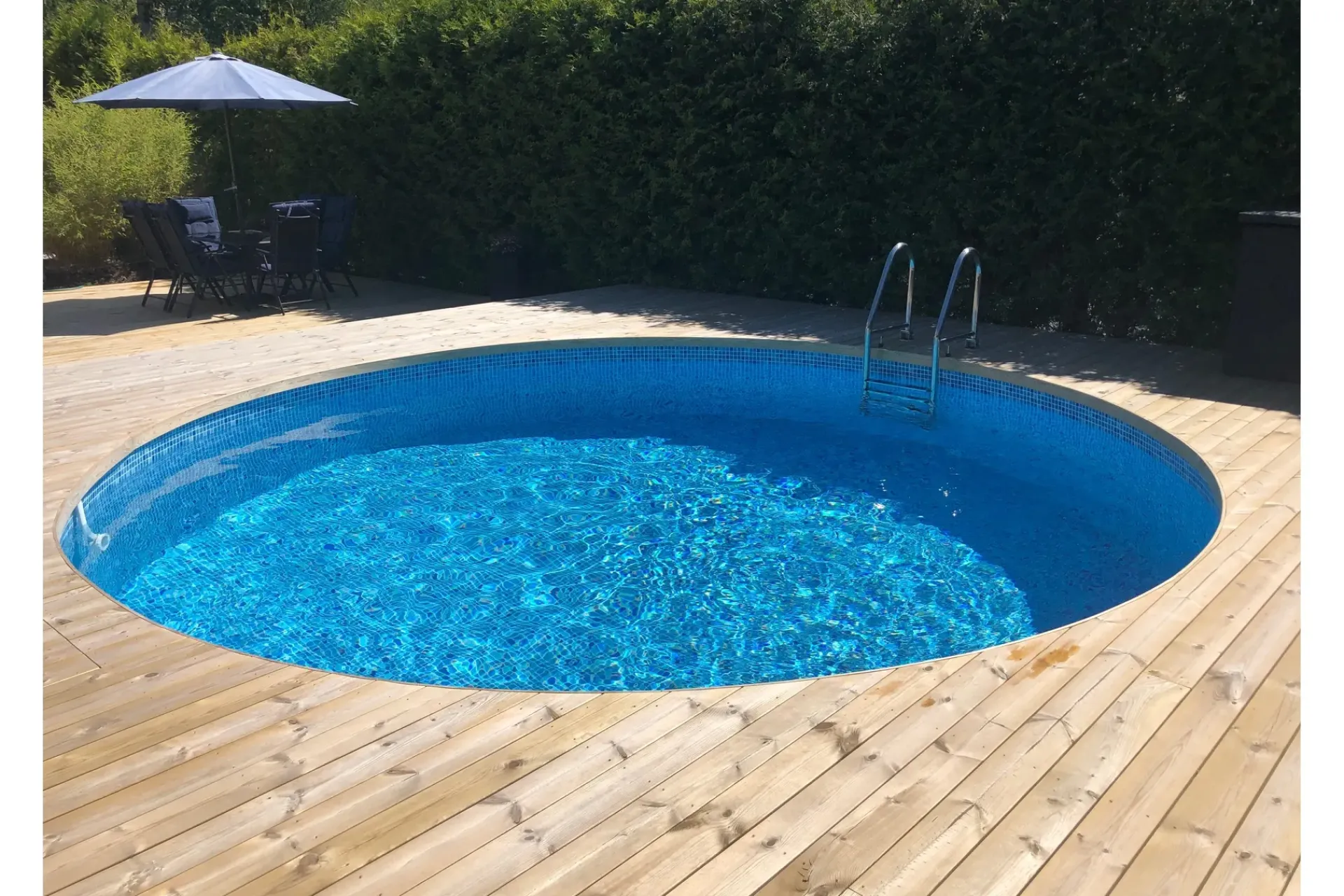 Planet Pool Stålveggsbasseng Premium Rund 5,0x1,5m Innebygd L: 0.6 Bl