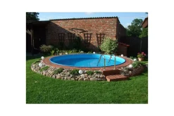 Planet Pool Stålveggspool Premium Rund Ø 3,5 m, Persia Blå, 1,5 m