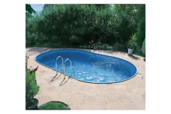 Planet Pool Stålveggspool Premium Rund Ø 3,5 m, Persia Blå, 1,5 m
