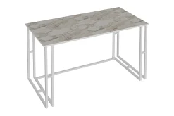 Kontorbord-Stodene Skrivebord 120 cm Marmormønster Hvit