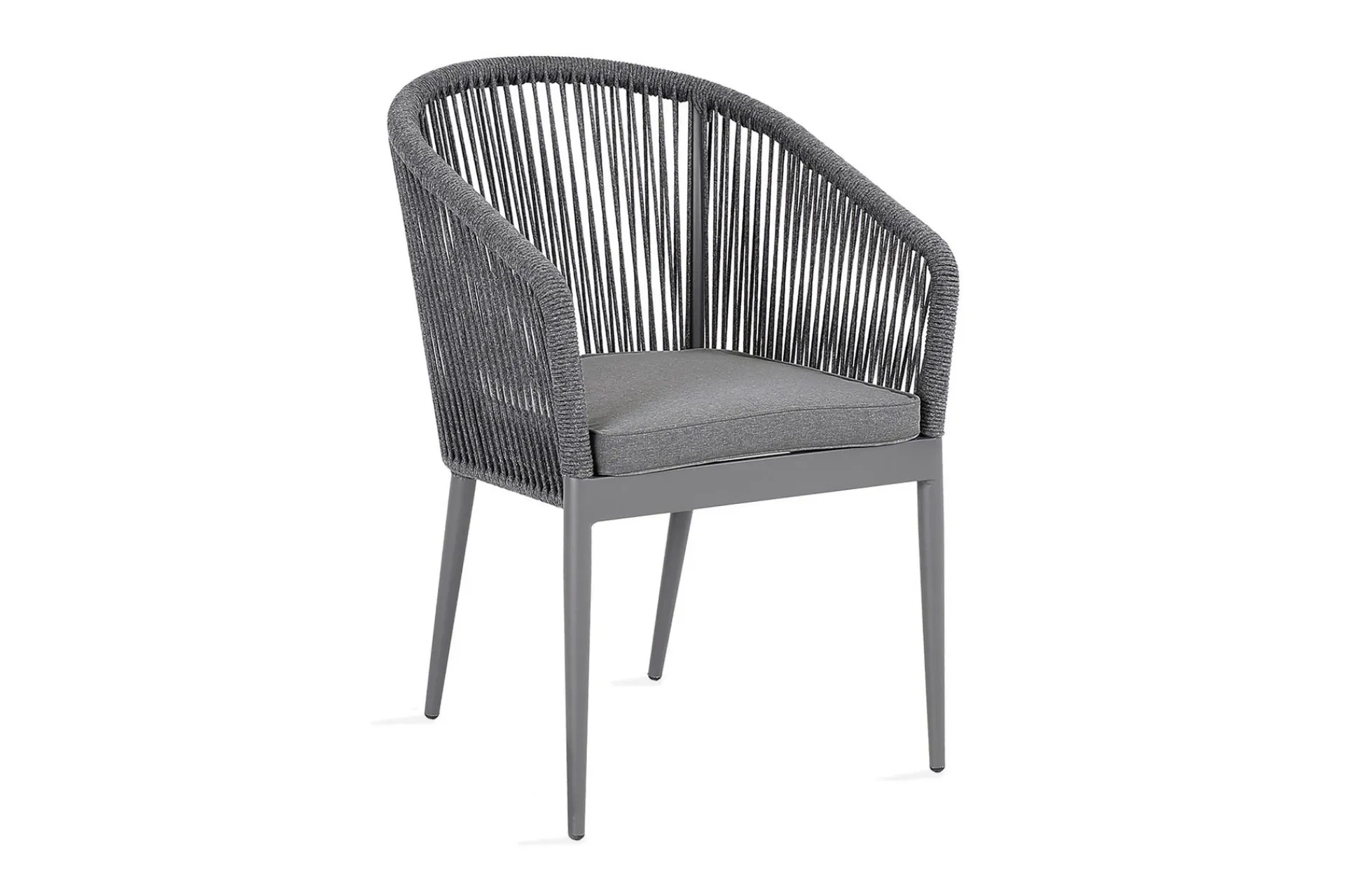 Balkongstoler|Balkongmøbler-Stol ECCO 57x65xH81cm grå/aluminium Grey