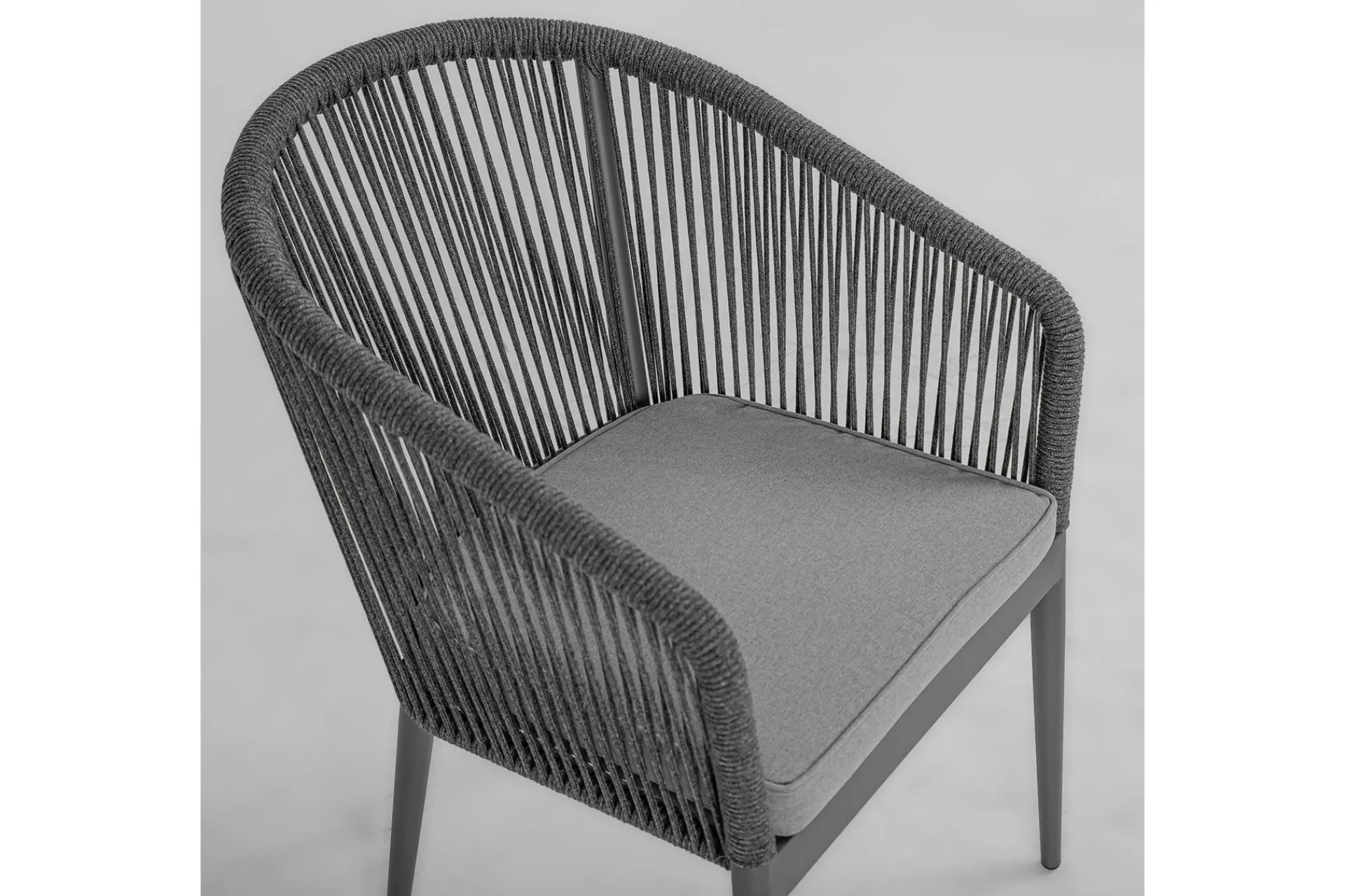 Balkongstoler|Balkongmøbler-Stol ECCO 57x65xH81cm grå/aluminium Grey