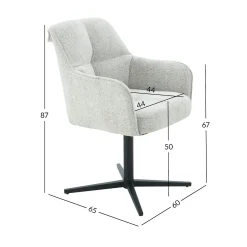 Karmstoler|Spisestoler & Kjøkkenstoler-Stol HOME4YOU Beldor Beige
