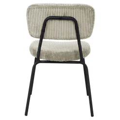 Spisestoler & Kjøkkenstoler-Stol HOME4YOU Keiu 46x51x76 cm kordfløyel Lys beige