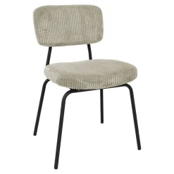 Spisestoler & Kjøkkenstoler-Stol HOME4YOU Keiu 46x51x76 cm kordfløyel Lys beige